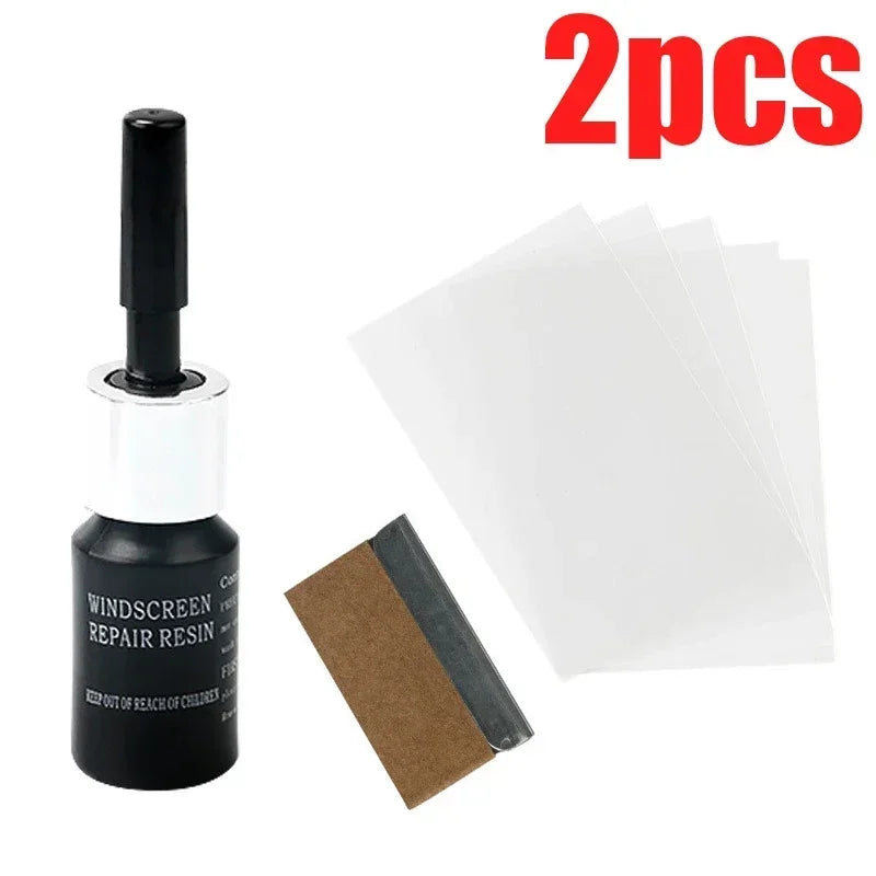 Car Glass Scratch Repair Kit – Windshield Nano Crack & Scratch Resin Repair Fluid Set for Window Glass Restoration Tool Accessories