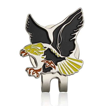 Golf Ball Marker with Hat Clip – Magnetic Alloy Marker, Tiger Putter Flog Glass & Lucky Clover Gift for Golfers