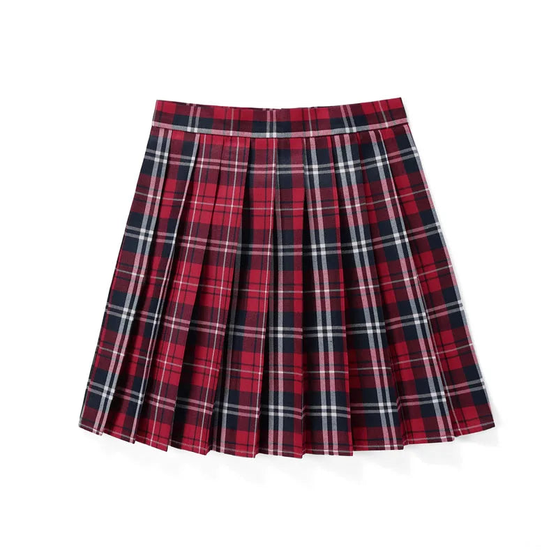 Women’s High Waist A-Line Skirt – Summer Harajuku Style Black Mini Pleated School Girl Uniform