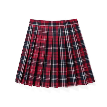 Women’s High Waist A-Line Skirt – Summer Harajuku Style Black Mini Pleated School Girl Uniform
