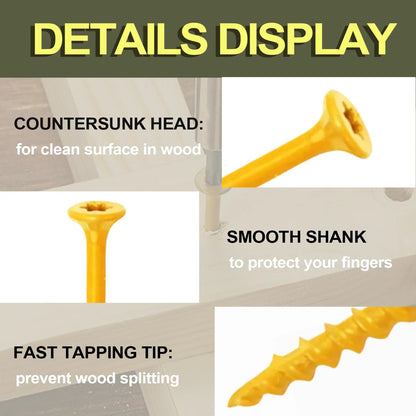 120-Piece #9 x 3-Inch Tan Deck Screws - T25 Torx Star Drive Anti-Corrosion Wood Screws with Drive Bit