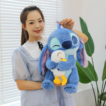 Disney Stitch Plush Doll - Lilo and Stitch Cute Duck Version, Kawaii Stuffed Toy for Christmas and Birthday Gifts