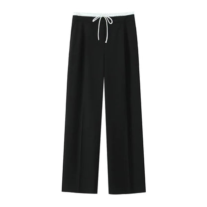 TRAF 2024 Women’s Wide Leg Pants — High Waist Baggy Summer Streetwear Trousers