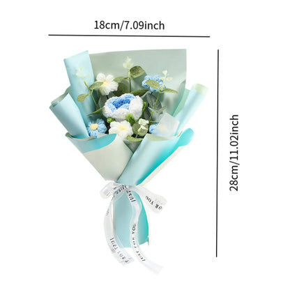 Knitted Flower Bouquet — Crochet Home Decor for Teacher’s Day, Birthday & Anniversary