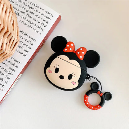 3D Cartoon Silicone Case for AirPods 1/2/3 & Pro/Pro 2 — Protective Wireless Earphone Cover with Hook
