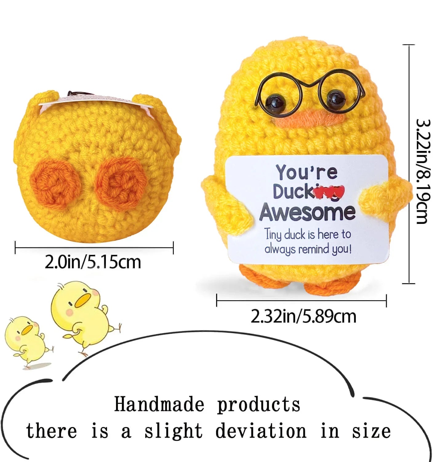Positive Energy Crochet Doll — Handmade Knitted Plush Potato, Plant, Avocado, Bee & Animal Pocket Hug Emotional Support Gift