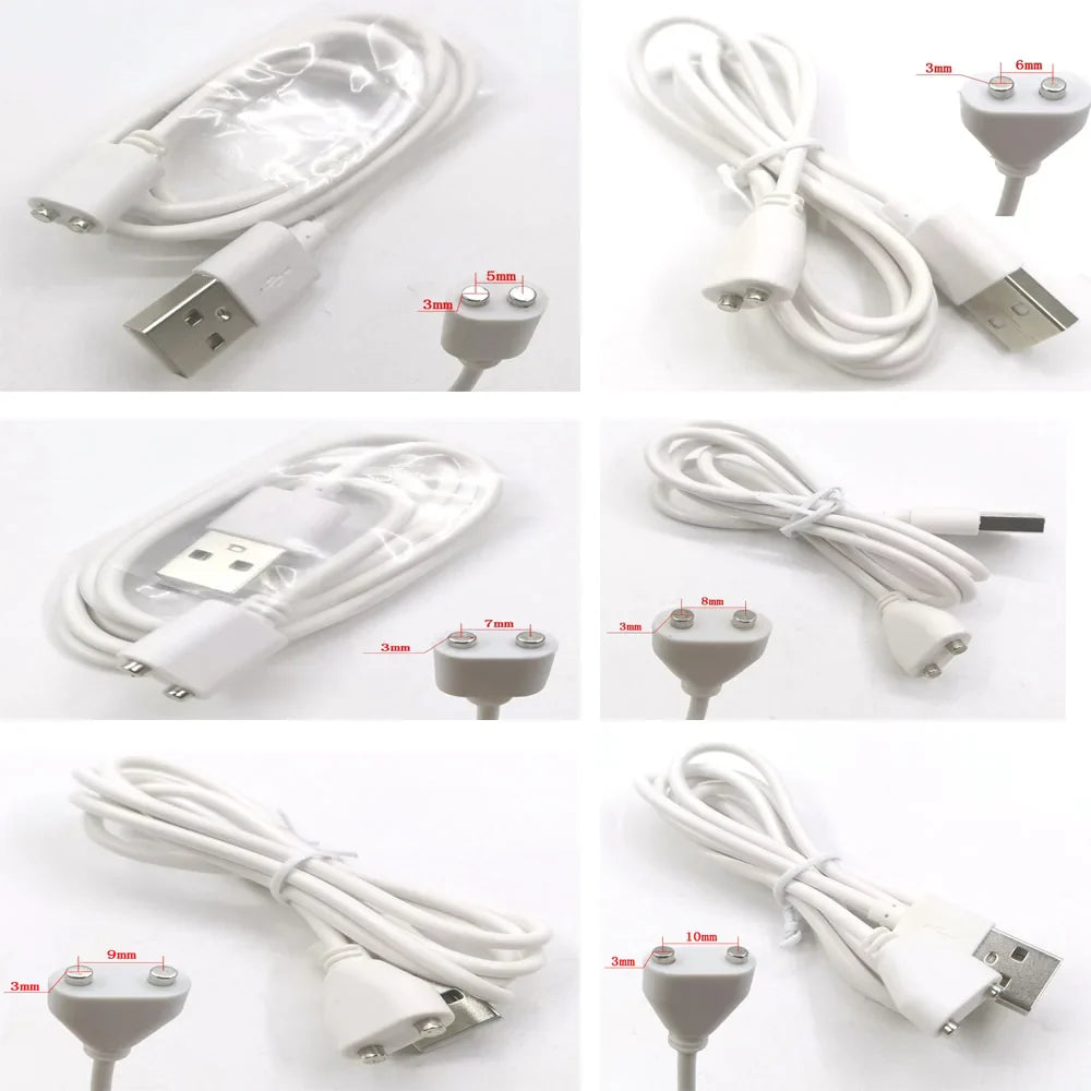 2-Pin 8mm Magnetic Charging Cable Connector – Universal Replacement Adapter for Beauty Instruments & Smart Devices, Single Piece
