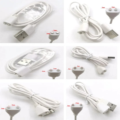 2-Pin 8mm Magnetic Charging Cable Connector – Universal Replacement Adapter for Beauty Instruments & Smart Devices, Single Piece