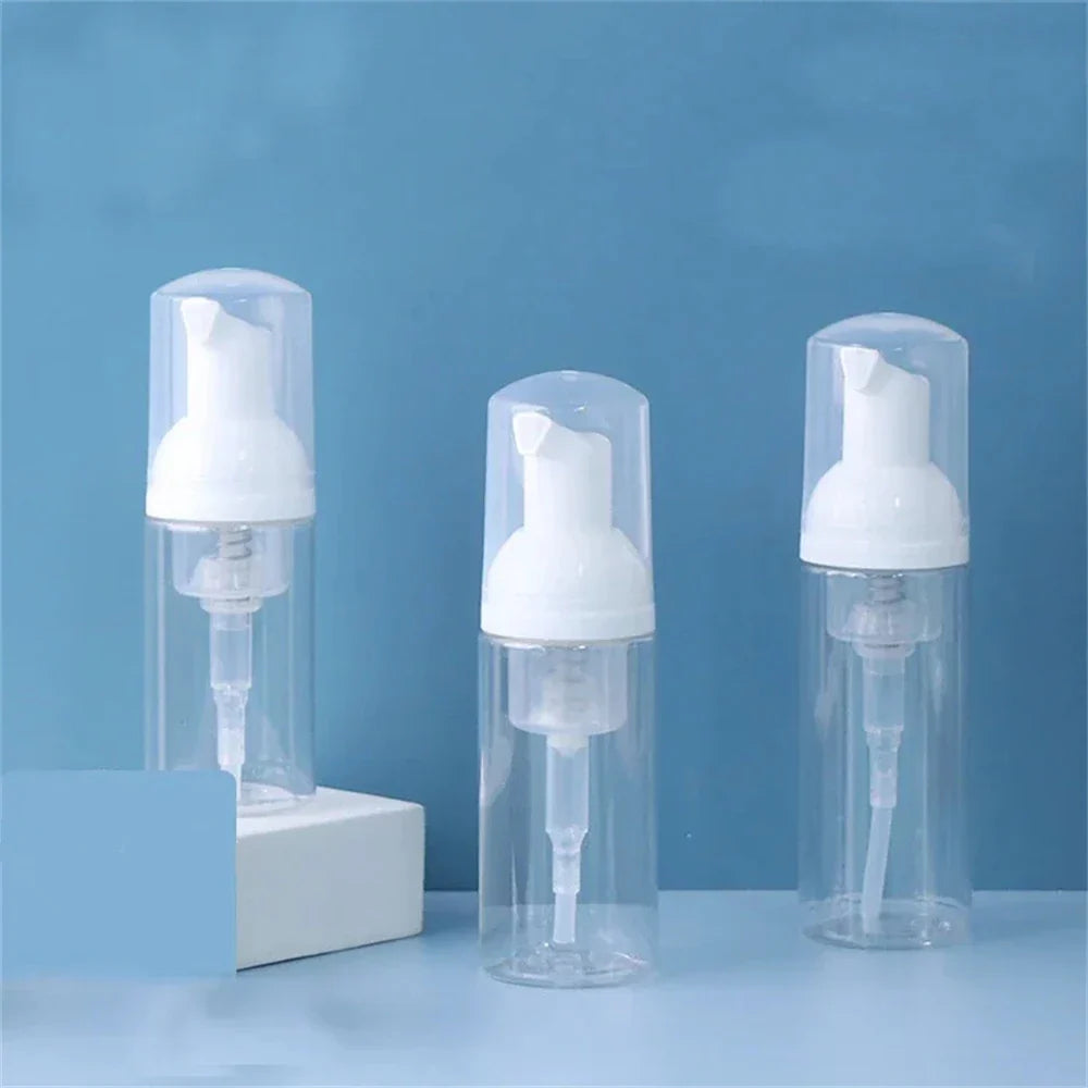 12pcs Portable Foaming Pump Bottles – 30/60ML Refillable Clear Dispenser for Lotion, Shampoo & Soap