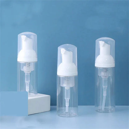 12pcs Portable Foaming Pump Bottles – 30/60ML Refillable Clear Dispenser for Lotion, Shampoo & Soap