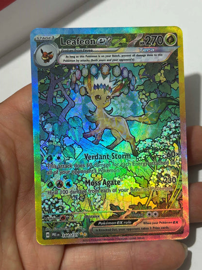 Anime Eeveelution Trading Card SV8 – Eevee, Umbreon, Sylveon, Leafeon, Vaporeon PTCG Collectible Gift