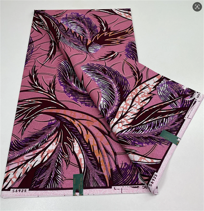 Original African Wax Print Fabric - 6 Yards 100% Cotton Nigerian Ankara Sewing Material
