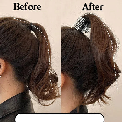 Fashion Irregular Metal Hair Claws - Nonslip Strong Holder for Women Girls' High Ponytail, Shark Buckle Hair Clip for Thick Long Hair