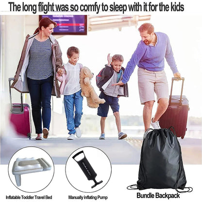 Infant & Kids Inflatable Mattress – Foldable Car Rear & Airplane Travel Flocking Air Bed