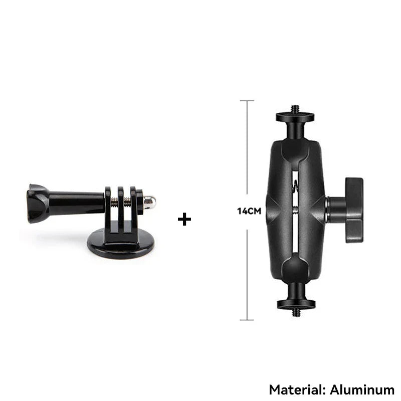 Selfie Stick Monopod Handlebar Mount – Compatible with Insta360 X4/X3/X2, GoPro 8-13 & DJI for Bicycle & Motorcycle