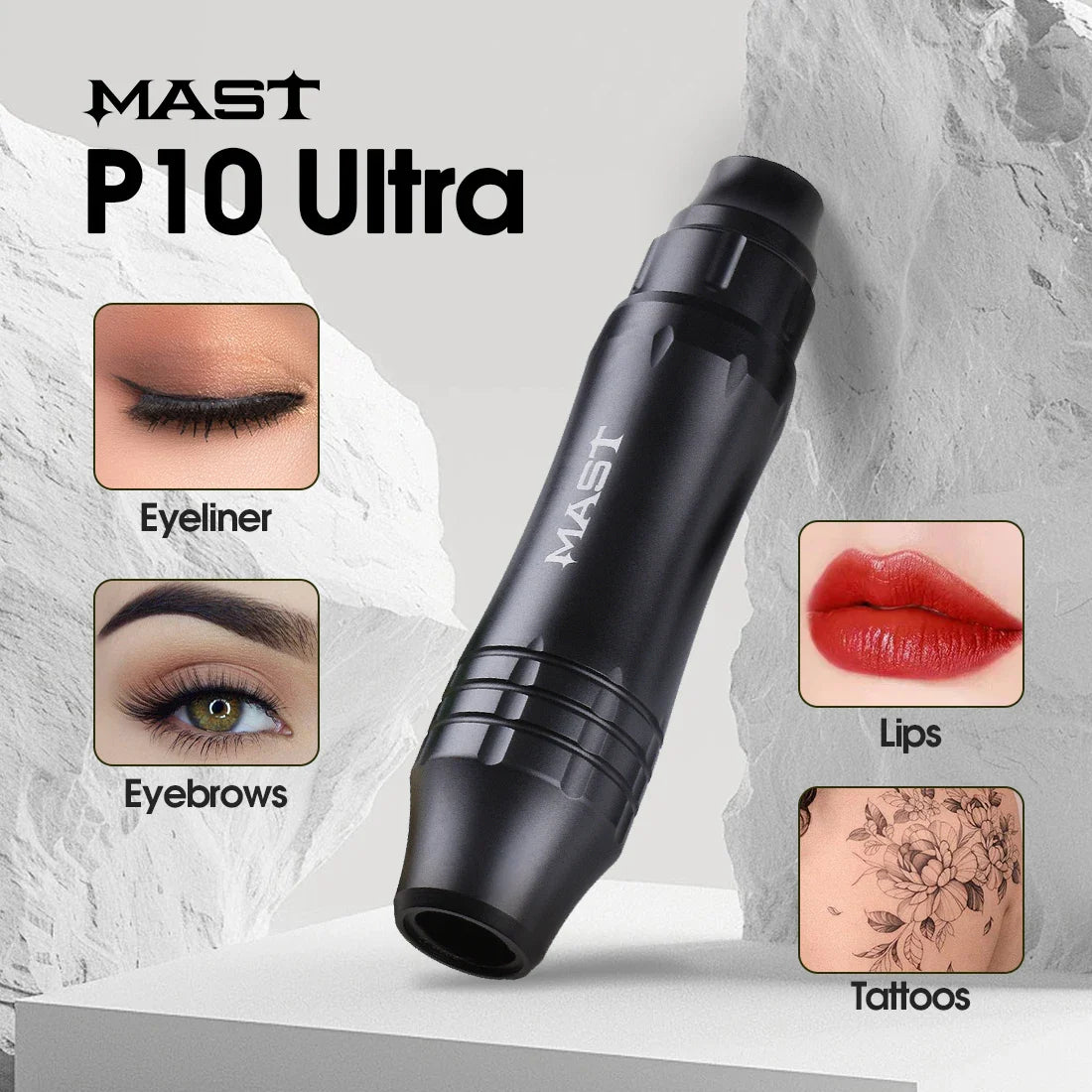 Ultra Mast P10 Tattoo Machine Kit – OLED Screen Pen, RCA, Cartridge Needles & Complete Tattoo Set