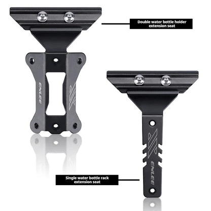 ENLEE Aluminum Bike Water Bottle Cage Extension Bracket – MTB & Road Bicycle Saddle Seat Mount Adapter for Cycling Hydration Setup