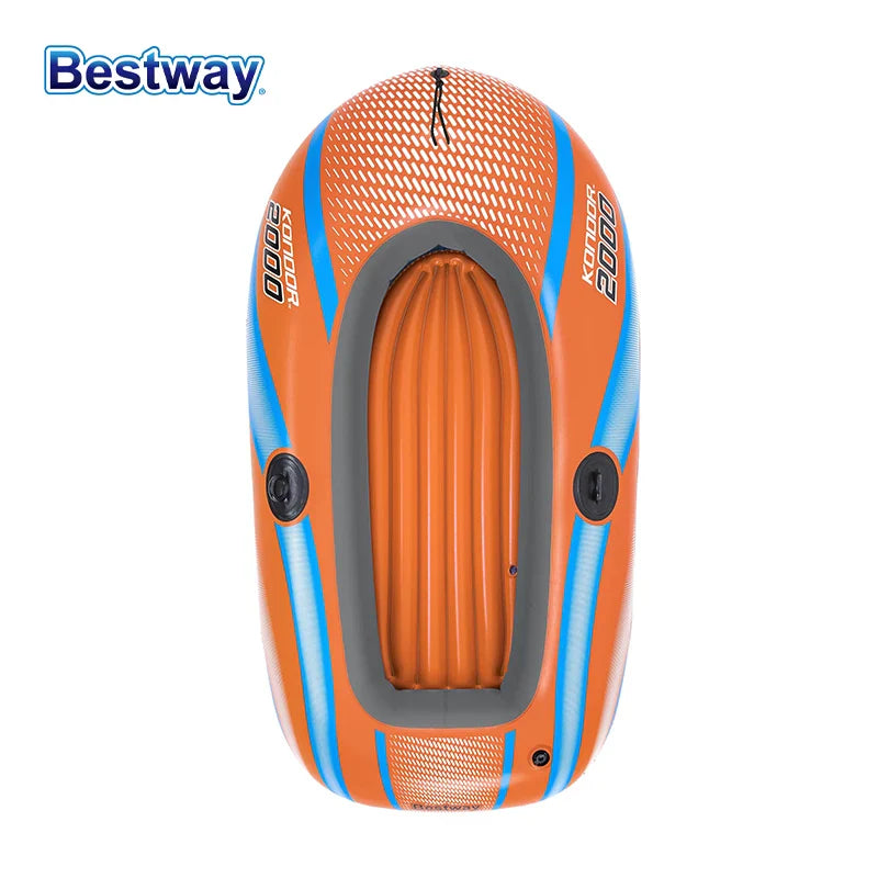 Bestway 61136/61140/61142/61146 Heavy-Duty Inflatable Kayak – 1-3 Person PVC Rafting Boat for Adventure & Thrilling Rides