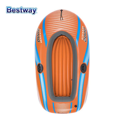 Bestway 61136/61140/61142/61146 Heavy-Duty Inflatable Kayak – 1-3 Person PVC Rafting Boat for Adventure & Thrilling Rides
