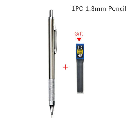 Full Metal Mechanical Pencil Set — 0.3–2.0mm Automatic Pencils for Art, Drawing & School