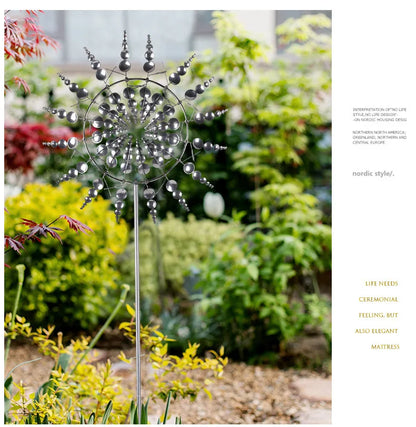 Creative 360-Degree Rotating Metal Windmill – Garden Lawn Yard Decoration & Ornament