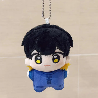 Mini Blue Lock Nagi Plush Keychain – Cute Anime Backpack Charm & Stuffed Doll Gift