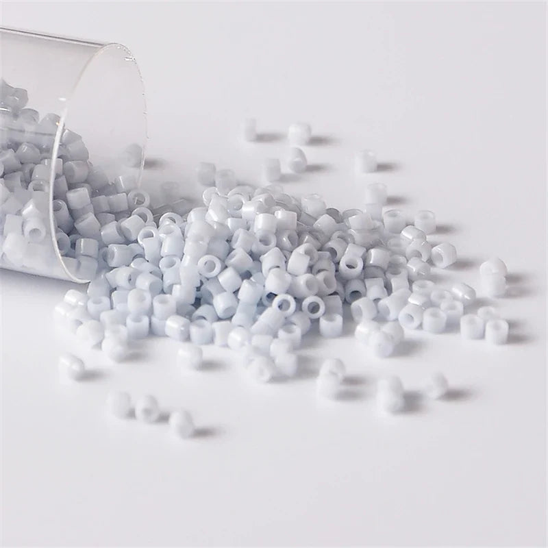 Miyuki Delica 11/0 Seed Beads - Glazed Luster Glass Beads for DIY Jewelry Making