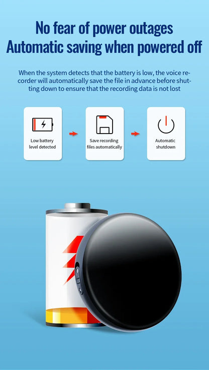 Digital Voice Recorder 64GB – Activated USB Flash Magnet Dictaphone with HD Noise Reduction, 100-Hour Audio & MP3 Player