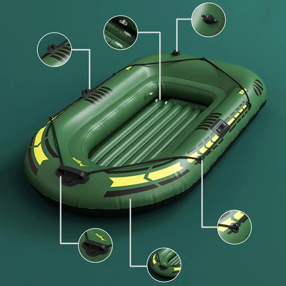 Foldable PVC Inflatable Fishing Boat – Portable Rafting & Fishing Boat for Adults