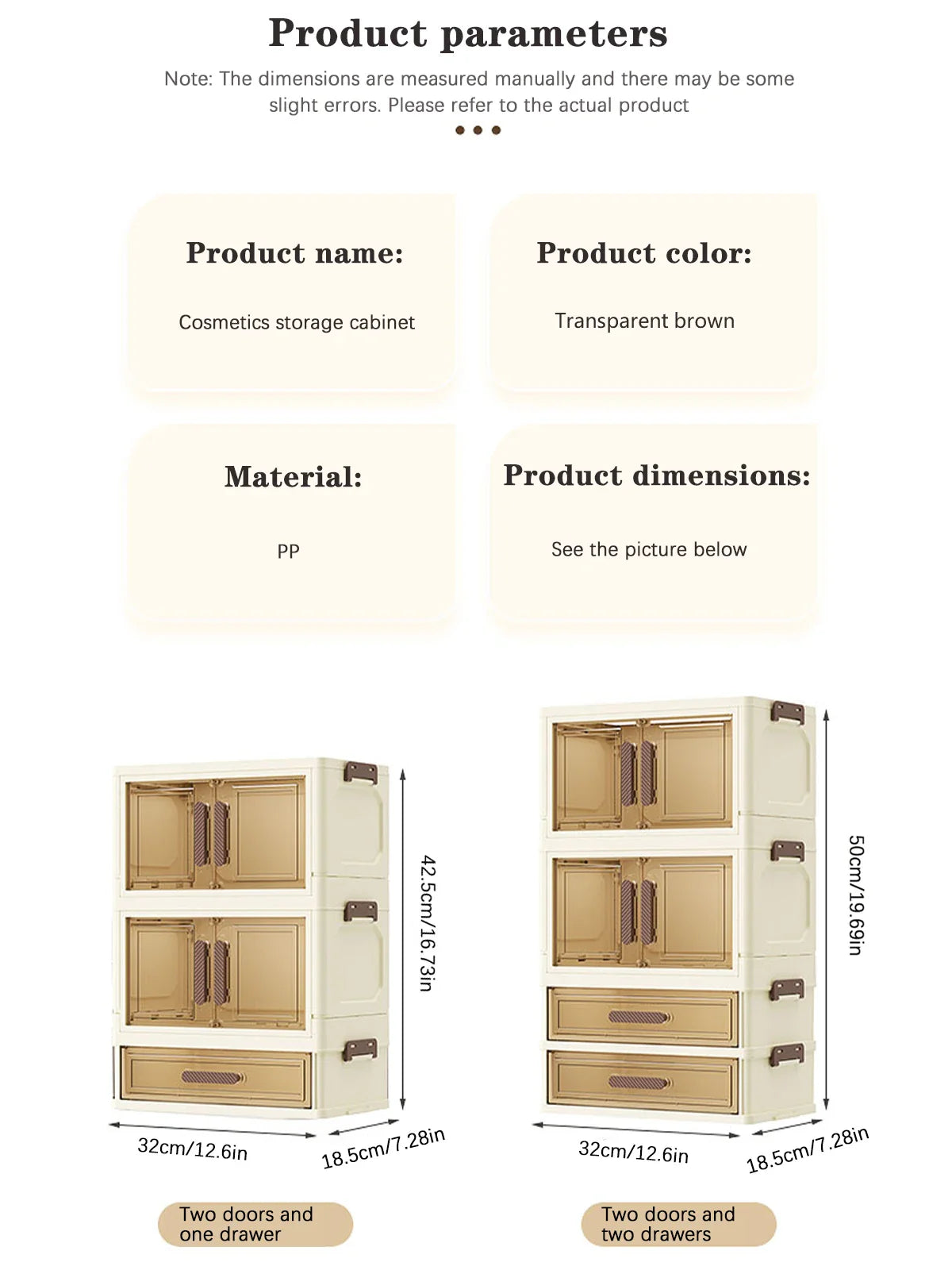 Foldable Transparent Cosmetic Organizer — Multi-Layer Drawer-Style Desktop Beauty Storage Box, Dustproof Makeup Organizer