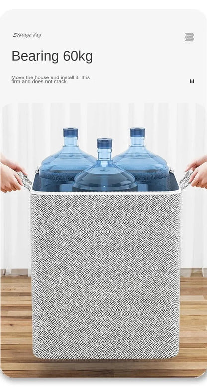 Large Capacity Household Storage Bag – Non-Woven Closet Organizer for Quilts, Clothing & Toys