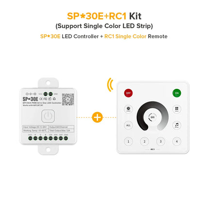 SP530E/SP630E All-in-One WiFi LED Controller, 5CH PWM SPI Pixel LED Strip Control, Compatible with WS2811 WS2812B SK6812 FCOB, Alexa & Google Home Support, Bluetooth Smart Lighting Module