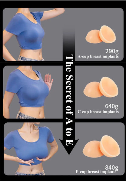 Female Anchor Fake Chest Bra – Women’s Silicone Prosthesis Underwear with Breast Pad, Sexy Oversized Lingerie for Cosplay