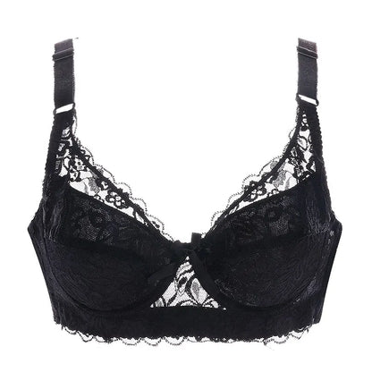 Women’s Plus Size Lace Push-Up Bralette – Sexy Support Bra for 80CD–105CD (42D–46D) Comfortable Intimates Lingerie