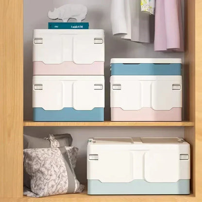 Extra Large Foldable Storage Box with Lid — Book, Snack, Toy, and Classroom Organizer for Home & Living Room