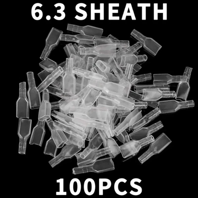 100PCS 2.8/4.8/6.3mm Male & Female Crimp Terminal Connectors – Gold & Silver Wire Connectors for Car & Electronics