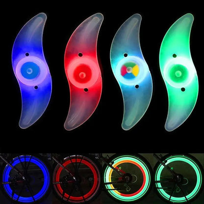 3 Lighting Modes LED Neon Bicycle Wheel Spoke Light – Waterproof Color Bike Safety Warning Light, Cycling Accessories