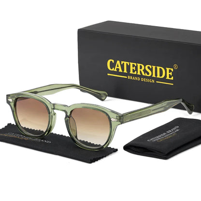 CATERSIDE Retro Small Circular Sunglasses — Luxury Punk Design Shades for Men & Women, Business & Party UV400 Eyewear