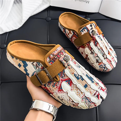 Men's Cork Clog Shoes - Arch Support Mules with Cozy Cork Footbed for Casual Wear