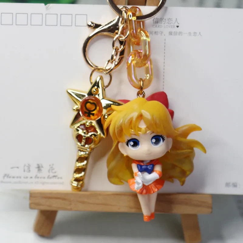 New Sailor Moon Car Keychain — Tsukino Usagi Anime Figure Keyring, Backpack Pendant Doll, Kids’ Collectible Toy Gift