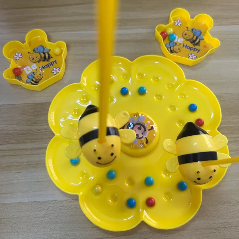 Little Bumblebee Multifunctional Board Game — Educational Puzzle & Fishing Toy, Interactive Family Game for Kids, Christmas Gift