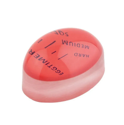 1pc Egg Timer Kitchen Gadget: Color-Changing Yummy Soft to Hard Boiled - Eco-Friendly Resin Red Timer Tool