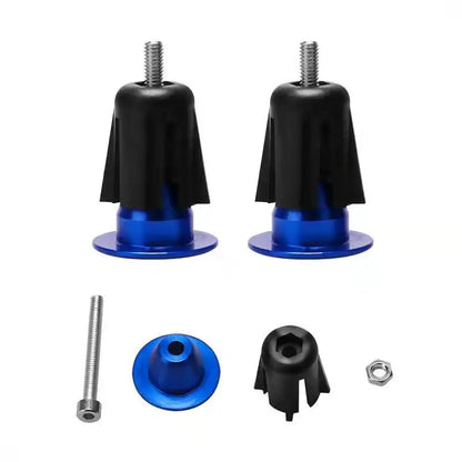 2PCS Aluminum Alloy Bicycle Handlebar End Caps - Grips and Plugs for Mountain and Road Bike MTB Cycling Accessories