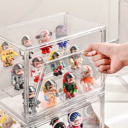 Three-Layer Acrylic Display Rack — Transparent Ladder Organizer for Anime Figures, Car Models, Blind Boxes & Jewelry Sorting