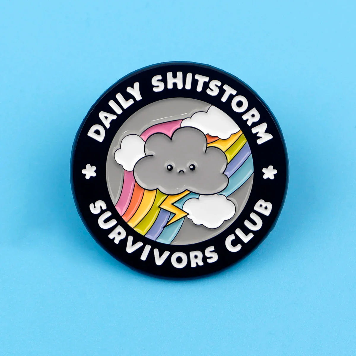 Storm Enamel Pin Brooch – Survivor Club Lapel Badge for Backpack & Clothing Accessories