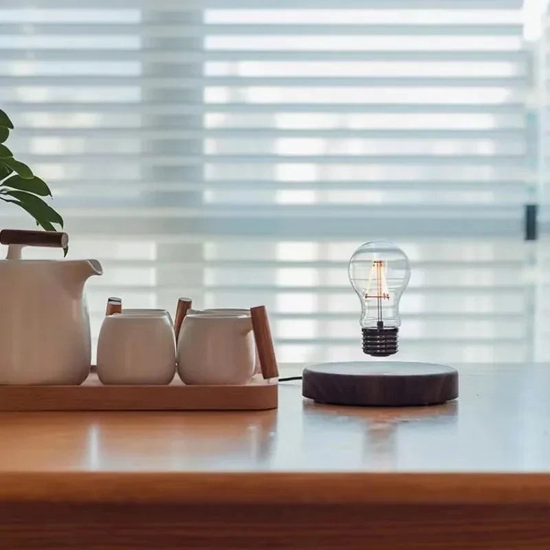 Magnetic Levitation Lamp – Floating LED Bulb Glass Light for Home Office Desk Decor & Birthday Gift