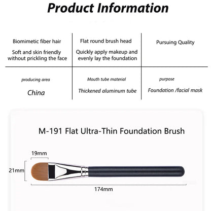 Ultra Thin Foundation Brush – Lightweight Flat Contour Brush for Blending Foundation, Cream, and Makeup