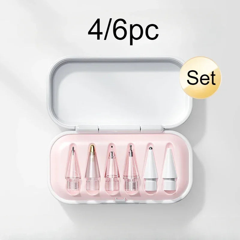 Replaceable Silicone Pencil Tips for Apple Pencil 1 2 3 – Soft Stylus Nibs & Protective Cap for iPencil