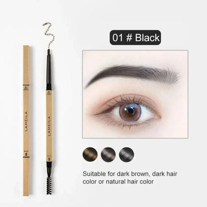 5-Color Dual-Head Eyebrow Pencil with Brush – Waterproof, Sweatproof Eyebrow Gel & Tattoo Pencil for Long-Lasting Natural Makeup