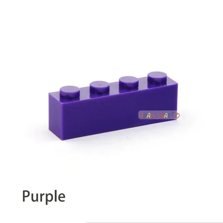 200pcs 1x4 Dot DIY Building Blocks - Educational Creative Brick Set Compatible with 3010 Bricks for Kids